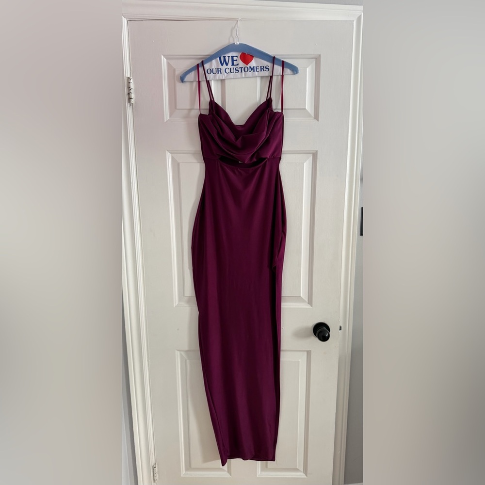 Windsor Celia Formal Cutout High Slit Column Dress